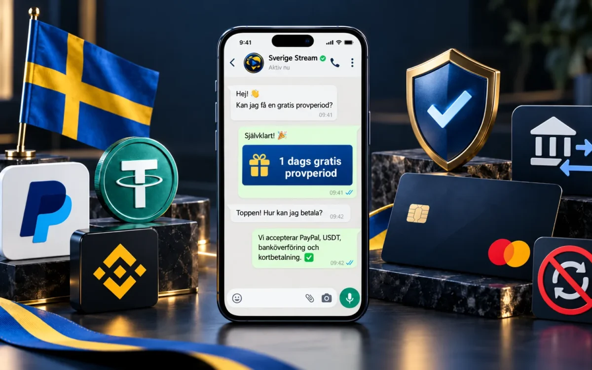 Billig IPTV i Sverige med Smart TV, fjärrkontroll och svenska kronor
