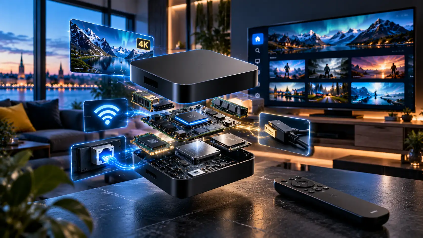Android TV Box med prestanda och anslutningar för IPTV