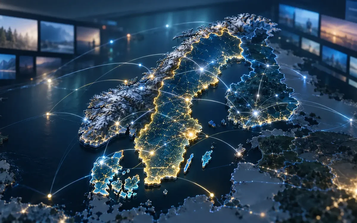 IPTV Norden med digital anslutning mellan Sverige och nordiska länder