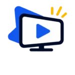 Streaming med IPTV i Sverige Illustration av en tv-skärm med en blå uppspelningssymbol och gula detaljer.