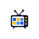 TV-kanaler på IPTV i Sverige Illustration av en tv med antenn och färgade programrutor.
